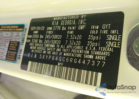 2024 Kia Telluride S from USA, damaged, VIN 5XYP64GC6RG447377